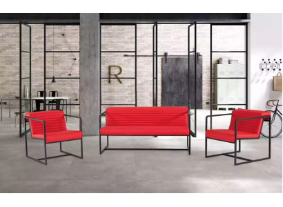 Seating set Upholstered furniture Two-seater Armchair Fabric furniture Office Furnishings 2+1+1