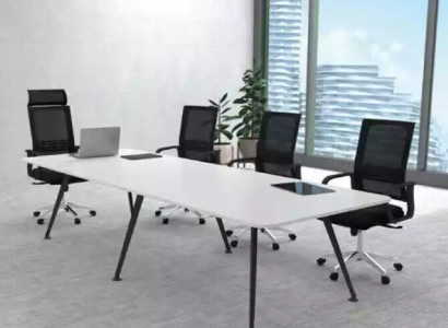 White meeting table Conference table Study room Furnishings style