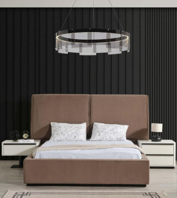 Bedroom furniture Bedroom Set Double bed Bed Bedside tables 3-piece beige