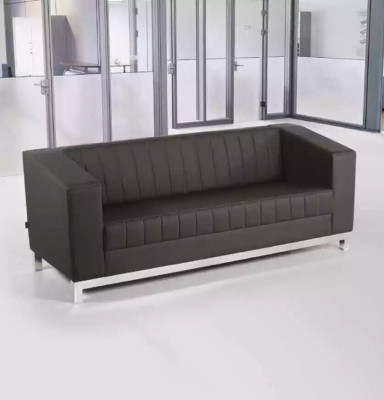 Modern Black Couch Three Seater Upholstered Couch Study Room Furniture Luxury