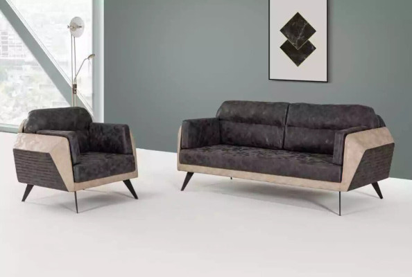 Gray Luxury Three Seater Study room Seater Modern Office Furniture Couch