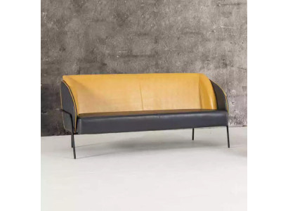 Modern Imitation leather Sofa 3 Seater Study Textile Upholstery Furniture Design