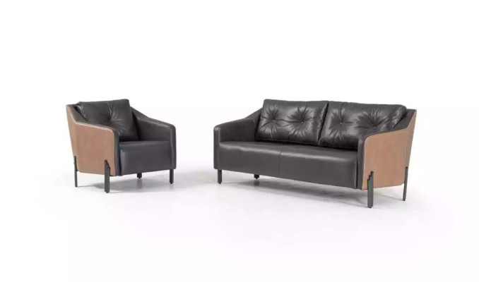Armchair Study room Seat Modern Design Office Upholstered Chair Textile Furniture