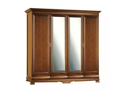 Wardrobe Bedroom Wardrobe brown Color Baroque Rococo Cabinets