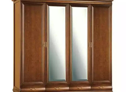 Wardrobe Bedroom Wardrobe brown Color Baroque Rococo Cabinets