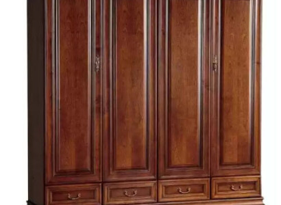 Wardrobe Bedroom Wood Wardrobe Baroque Rococo Cabinets 4 doors