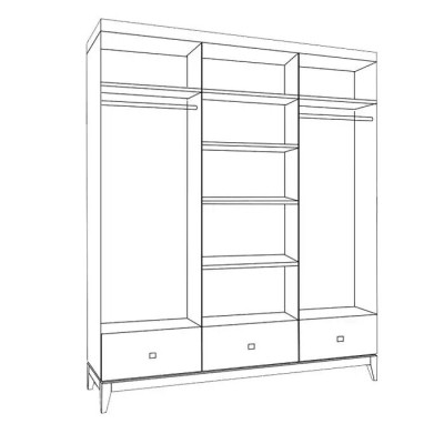 Designer High Gloss Wardrobe Cabinets Bedroom Furniture Wood Luxury White