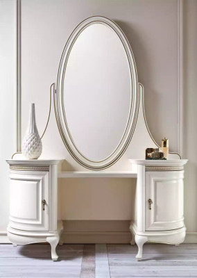 Dressing table Mirror Bedroom luxury furniture beige Consoles Sideboard Table