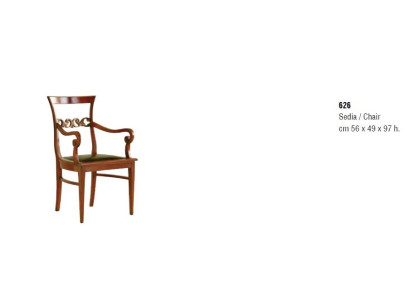 Dining room Chairs Wood Luxury Armchair Chair Brown Lehn Living room Italy Furniture