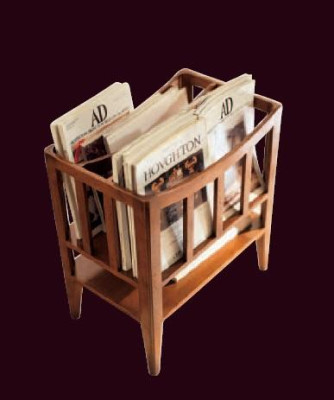 Living room Design Furniture Newspaper Rack Shelf Wood Stand Italian Newspaper
