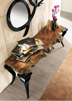 Classic r Designer Real Wood Frame Black Mirror Wall Mirror Furniture Italy