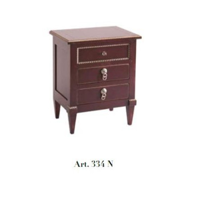 Bedside table with 3 drawer wooden cabinet Furniture Design Bizzotto Italian new