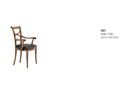 Dining room Chairs Wood Luxury Armchair Chair Brown Chairs Living room Furniture Italy