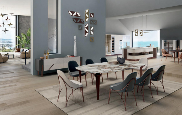 Chair Dining room chair Fabric Dining room Chairs Design stainless steel Brown Bizzotto new