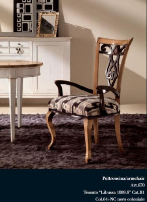 Armchair Chair Braun Chairs Living room Lehn new Dining room Italy Wood Luxury Furniture