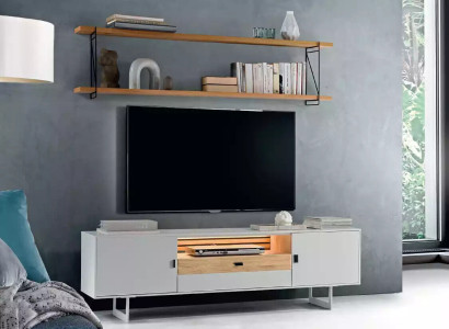 Wall unit TV Wall Wood Modern Style Shelf Living room Furniture TV cabinet tv stand