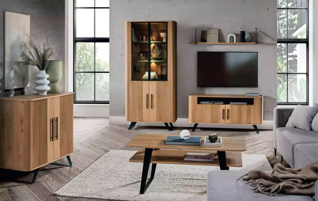TV-Lowboard Living room cabinet Furniture TV-cabinet Sideboard Wood Living room cabinets Wood