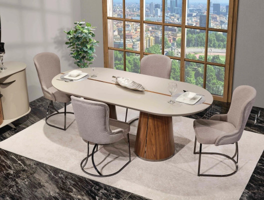 Luxury Dining room Set Dining table 6x Chairs Designer Furniture 7 pcs Dining set Suite