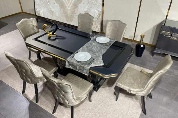 Dining room Set Ess Group Table 7pcs Complete Set Dining table 6 Chairs Suite