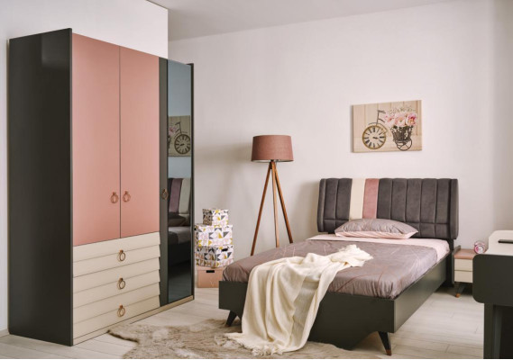 Bedroom Set Bed Bedside table Wardrobe Modern Luxury Setra Set