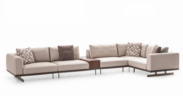 Large corner sofa fabric furniture L-shape couches sofas beige living room furniture