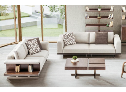 Beige-Brown Sofa set Luxurious Couches Upholstered furniture Set Sofas 3+2 Seater