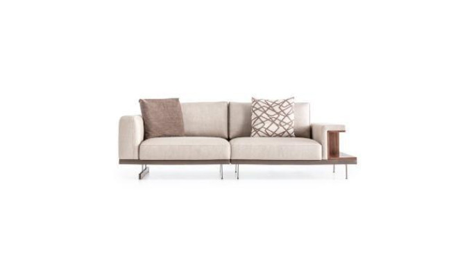 Beige Modern Sofa Set Three Seater Two-seater Set Luxury Fabric Furniture