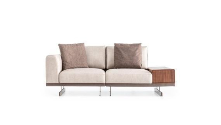 Three Seater Sofa 3 Seater Fabric Sofas Gray Modern Table Living room Couch