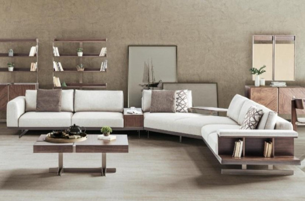 Fabric Sofa Corner sofa L-shape Sofa Fabric Sofas Gray Modern Furniture Couches