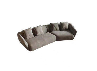 exclusive s luxurious 4-seater sofa fabric seat modern textile furniture gray color