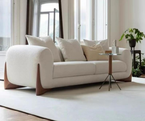 Sofa 3 Seater White High Quality Upholstery Sofas Design Textile new Modern