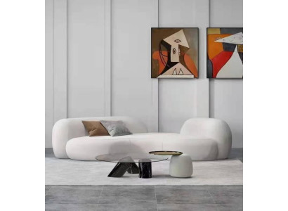 Modern Sofa 3 Seater White High Quality Upholstery Sofas Design Textile new stylish