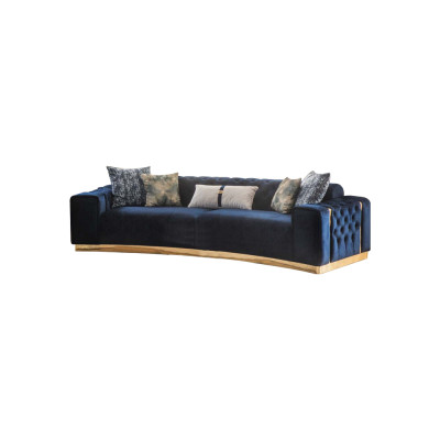 Sofa set Complete e Upholstered sofa Blue three-seater Modern Armchair new