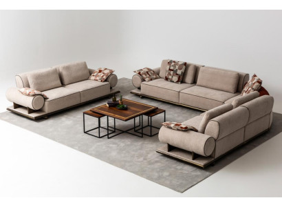 Fabric sofa Couch Living landscape Corner Design Modern Sofa Corner sofa L-shape Beige new