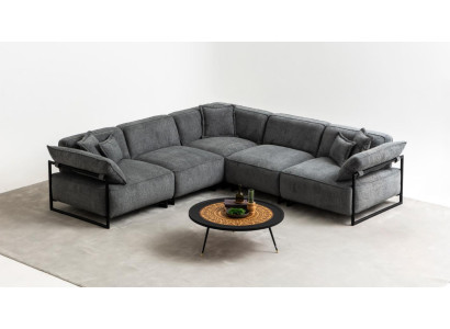 Fabric sofa Couch Living landscape Corner Design Modern Sofa Corner sofa L-shape Gray