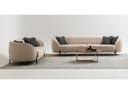 Modern Sofa 3 Seater Beige High Quality Upholstery Sofas Design Textile new