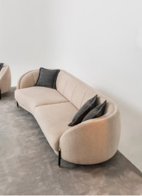 Modern Sofa 3 Seater Beige High Quality Upholstery Sofas Design Textile new