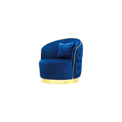 Blue Chesterfield Armchair Living room round armchair designer single seater. xlfurniture.co.uk 