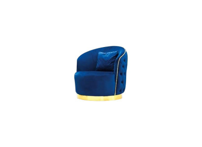 Blue Chesterfield Armchair Living room round armchair designer single seater. xlfurniture.co.uk 