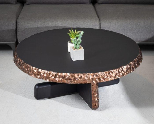 Stylish coffee table designer dark brown living room round table new