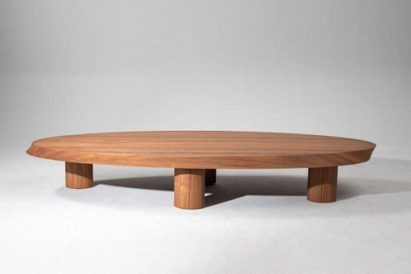 Designer Oval Wooden Table Living room Side table Table Luxury Furniture