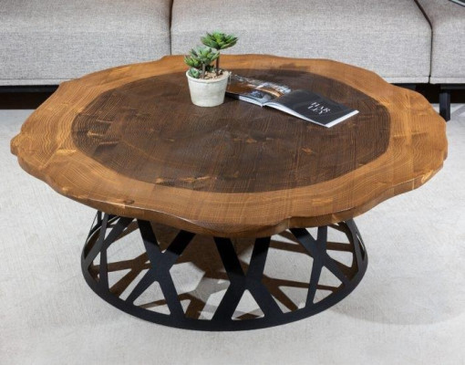 Design Coffee table Luxury Round Shape Metal Elegant Living room new