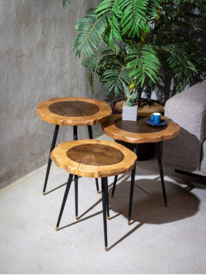 Round Side table set Living room Luxury Tables Living room Coffee tables