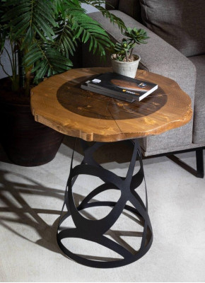Round Wood Side table Designer wooden top Living room Coffee table new