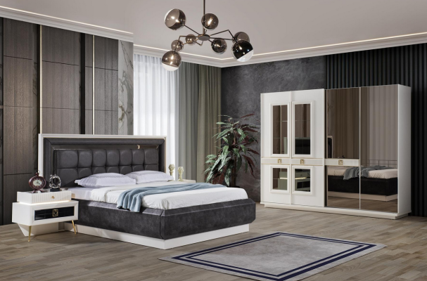 Robust White Wardrobe Bedroom Designer Wardrobe Glass Cabinet