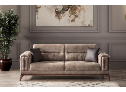 Gray Upholstery Three Seater Luxury Chesterfield Living room 3-Seater