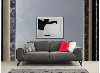 Gray 3-Seater Fabric Sofa Modern Design Living room Textile Fabric Material