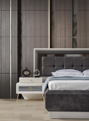 Stylish Bedside table Bedroom stainless steel Night console Modern Furniture