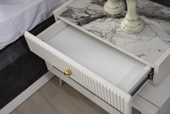 Stylish Bedside table Bedroom stainless steel Night console Modern Furniture