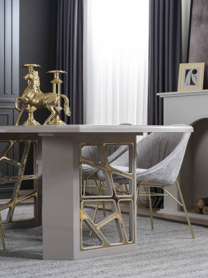 Dining room Modern Furniture Luxurious Dining table 4x Chairs Modern Suite